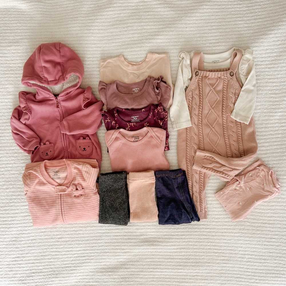 Baby Girls Pink Clothing Bundle 6-9 months